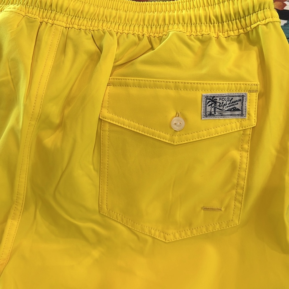 Polo Ralph Lauren Men’s Yellow Swim Shorts Size M - Picture 5 of 15